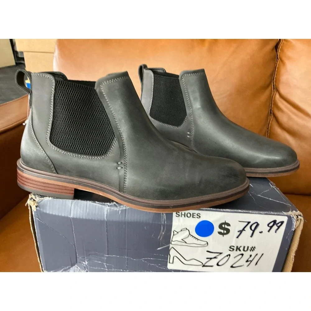 St. John's Bay Rutland Chelsea Boots Mens 11 Black Excellent Matte Slip On